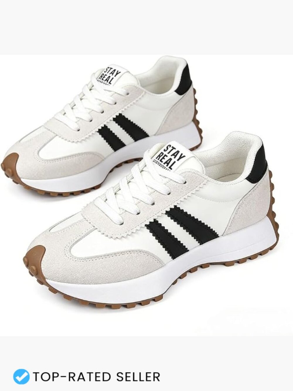 Women's Fashion Sneakers Thick Sole Breathable Walking Shoes Comfortable